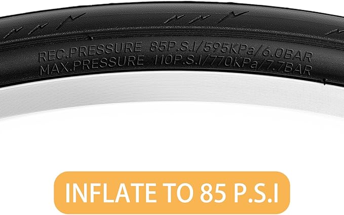 Hycline Road Bike Replacement Tire: 700x25C/700x28C/700Cx35C Folding High-Performance Wear-Resistant Bicycle Tires for City Commuter Road