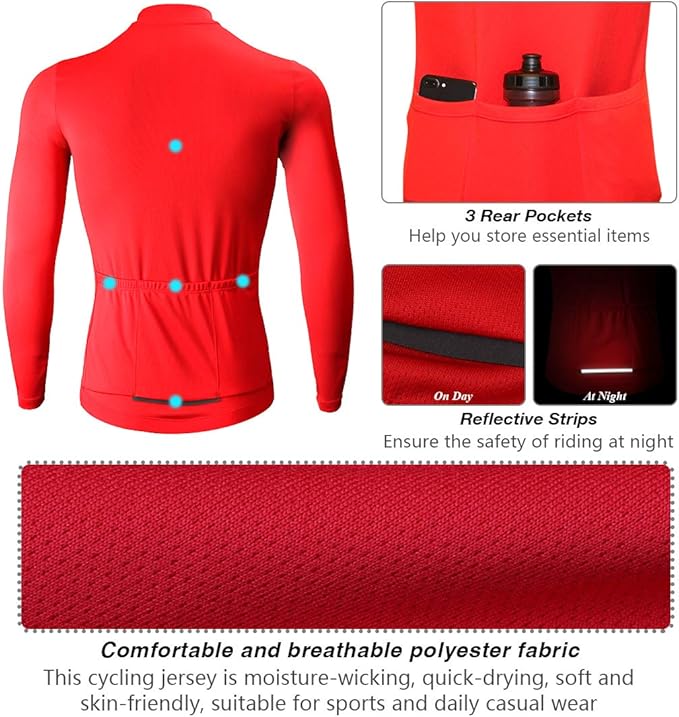 CATENA Men's Cycling Jersey Short Sleeve Shirt Running Top Moisture Wicking Workout Sports T-Shirt