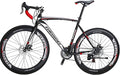 EUROBIKE Road Bike 700C Wheels 21 Speed Dual Disc Brake Bicycle 54cm Frame Bicycle for Men