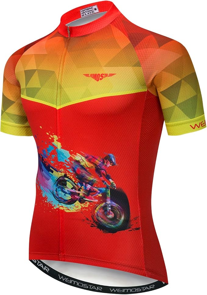 Cycling Jersey Mens Road Bicycle Clothing Summer Short Sleeve Breathable Cycling Tops