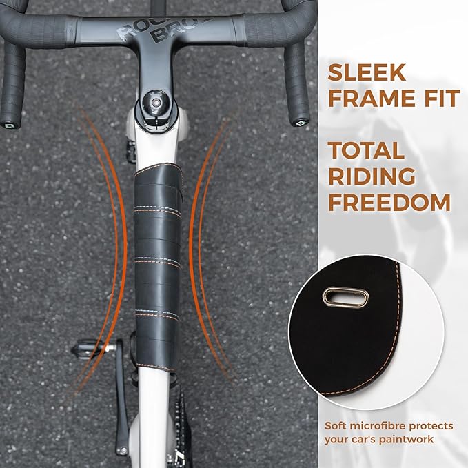 ROCKBROS Bike Frame Bag - Bicycle Tire Recycling Top Tube Bike Bag Compact Bike Storage Pouch for Smartphone & Tools,Fits Road Mountain Foldable Bikes - Road To Sky