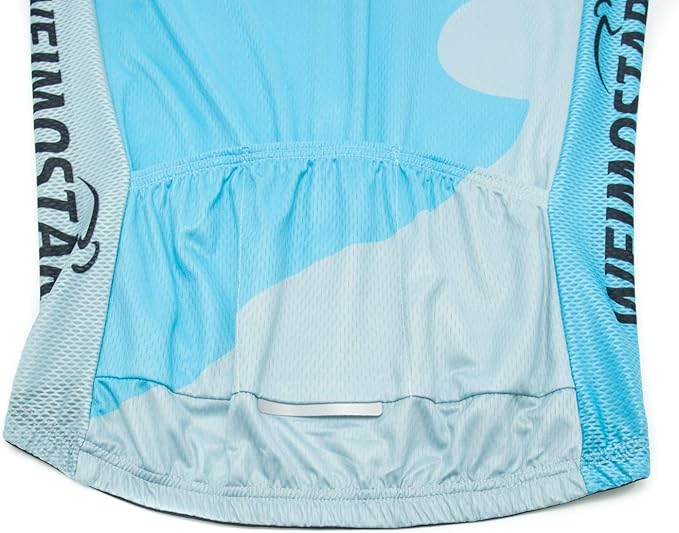 Cycling Jersey Men USA Summer Bike Short Sleeve 3-Pockets Breathable Quick-Dry Shirt S-3XL