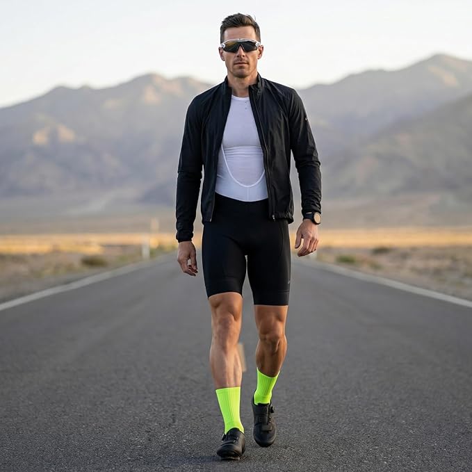 Cycling Socks for Men & Women - 3D Arch Support Compression Bike Socks | Moisture Wicking & Breathable