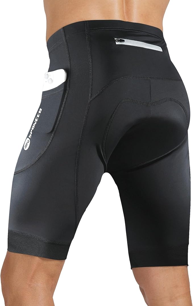sponeed Men's Cycling Shorts Padded Bicycle Riding Pants Bike Biking Clothes Cycle Wear Tights
