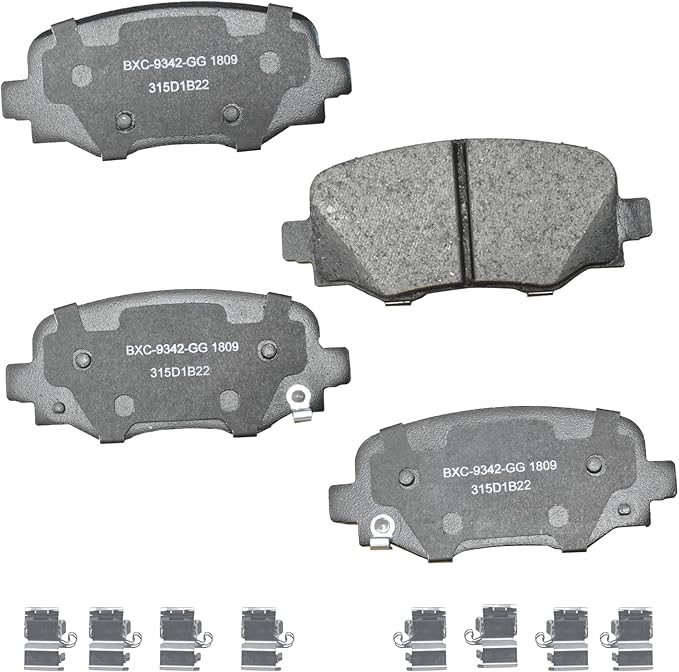 Bendix Premium SBC1809 Ceramic Rear Brake Pads for Dodge Hornet 2024-2023, Fiat 500X 2020-2016, Jeep Renegade 2023-2015