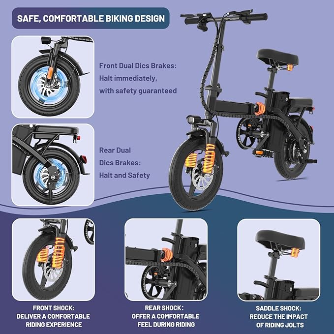 Fat Tire Electric Bike for Adults - UL2849 Certified, 48V Battery, Foldable & Non-Foldable Options, 30-40MPH, LCD Display, Urban Commuter Ebike