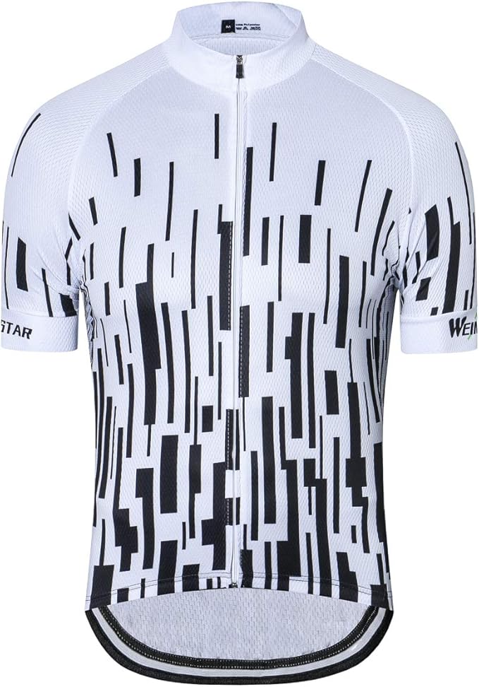 Weimostar Men's Cycling Jersey Short Sleeve Bike Clothing Multicolored Diamond
