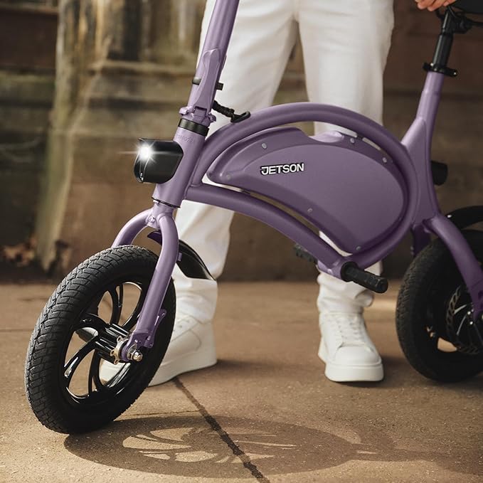 Jetson Bolt Electric Bike, Foot Pegs, Easy-Folding, Built-in Carrying Handle, Twist Throttle, Cruise Control, Up to 15.5 MPH, Range Up to 15 Miles, Ages 13+