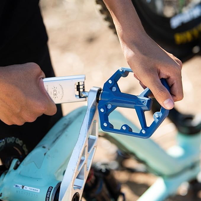 Crankbrothers Stamp Flat MTB Pedals - Size-Specific, Lightweight, Versatile, Durable Bike Pedals