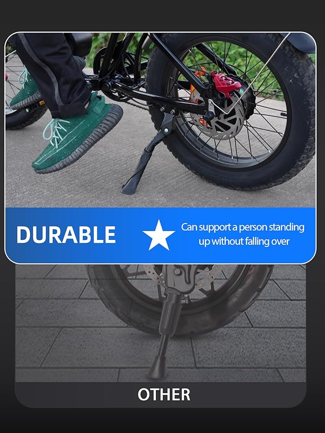 Kickstand for 24"-29" Bike,Adjustable with 40mm Mount Hole Aluminum Side Kick Stand for Ebike Kids Bike Mountain Bike Bicycle