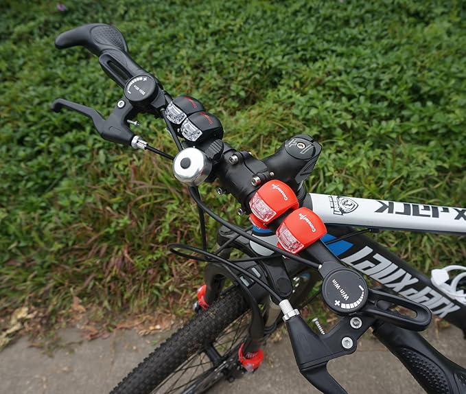 Bicycle Light Front and Rear Back Bike Tail Lights Silicone LED Bike Light Set - Bike Headlight and Taillight,Waterproof & Safety Road,Bicycle Bike Lights,Batteries Included,4 Pack led Safety Light