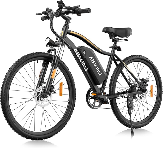 Electric Bike for Adults 750W Peak Motor, 26 Inch Mountain E-Bike with 48V Removable Battery, 7-Speed, Front Fork Suspension, Commuter Electric Bicycle with 25MPH and 40-55Miles PAS Range