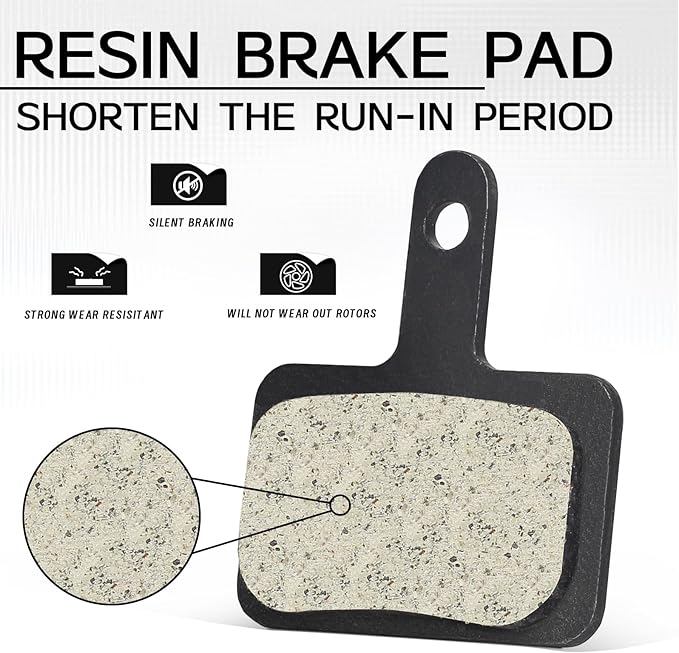 BUCKLOS Bike Disc Brake Pads for TRP Tektro Shimano MT200 Deore Br-M575 M525 M515 T615 T675 M505 M495 M486 M485 Ridstar Q20,Bicycle Disk Brakes Pads for Mountain Bike/Electric Bike/Road/Scooter/Ebike