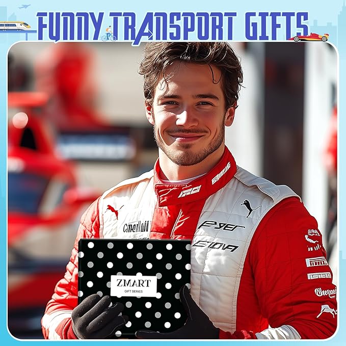 Zmart Transportation Gifts for Men Women - Airplane Cycling Race Car Socks for Adult