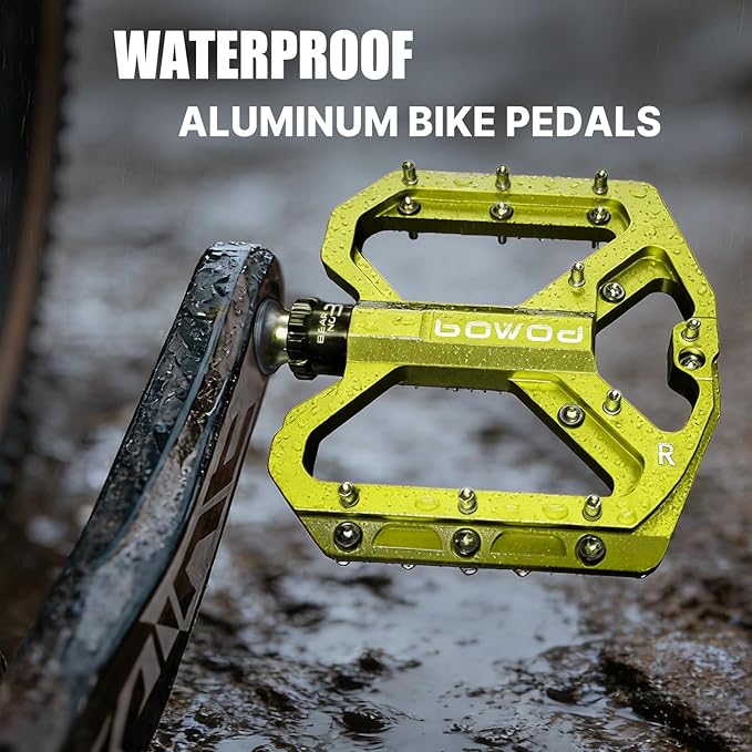 Bike Pedals 9/16" Lightweight Non-Slip Bicycle Platform Pedals - Fits Most Adult Bikes & Mountain Bikes &MTB, Road Bikes and Slip-Resistant Design