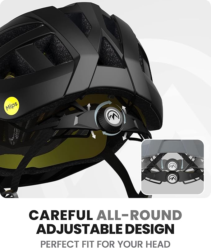 OutdoorMaster Gem Recreational MIPS Cycling Helmet - Two Removable Liners & Ventilation in Multi-Environment - Bike Helmet in Mountain, Motorway for Youth & Adult