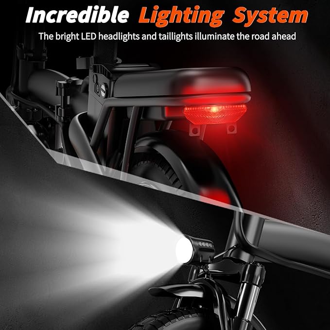 14" Folding Electric Bike for Adults & Teens, 500W Motor 23MPH, 48V 12Ah Removable Battery, UL 2849 Certified, 35 Miles PAS Range, Dual Disc Brake, Compact Ebike Commute, Electric Bicycle with Pedals
