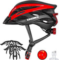 KINGBIKE Bike Helmet for Adult Men Women Youth Road Commute Mountain Cycling Helmets with USB Rechargeable Light Replaceable Padding and Visors Lightweight 20.4-23.6in