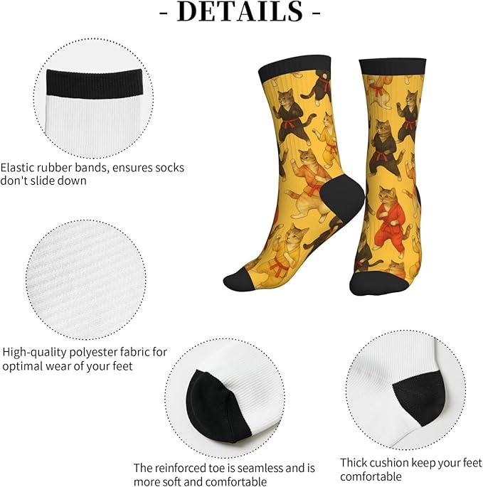 Crew Athletic Socks Funny Crazy Casual Sports Novelty Dress Socks for Women Men Running Hiking