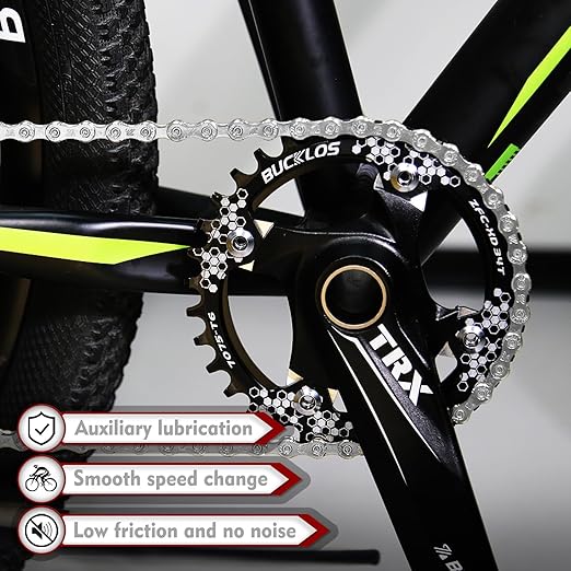 BUCKLOS 6/7/8/9/10/11/12 Speed Bike Chain, High Performance Lightweight Bicycle Chains for Road Bike/Mountain Bike/Ebike,Compatible with Shimano, SRAM, Campagnolo Silver/Gold