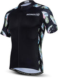 Cycling Jersey Men USA Summer Bike Short Sleeve 3-Pockets Breathable Quick-Dry Shirt S-3XL