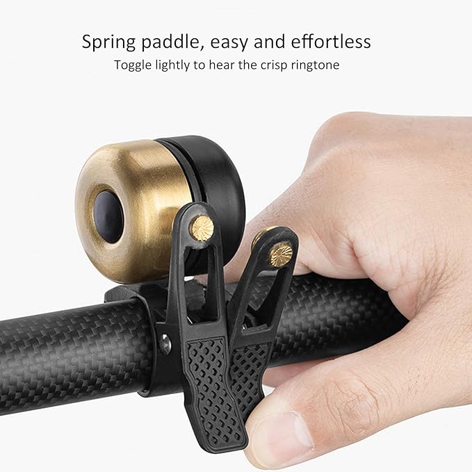 plplaaoo Classic Bike Bell,Bicycle Bell, Vintage Bicycle Double Bell Loudly Sound Mountain Bike Horn Knocking Cycling Accessory, Clearer Louder Longer Sustained Purer Tone, Classic Bike Bell Vint