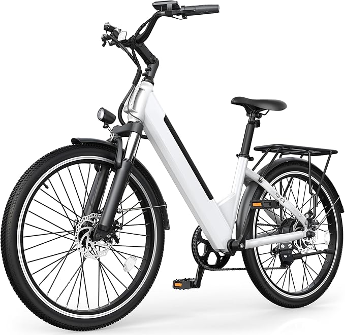 Electric Bike for Adults,26" Step-Thru EBike with 1000W Peak Motor,50 Miles 21.7MPH Adult Electric Bicycles with 48V Internal Removable Battery, Adjustable Stem,7 Speed,UL 2849 Certified