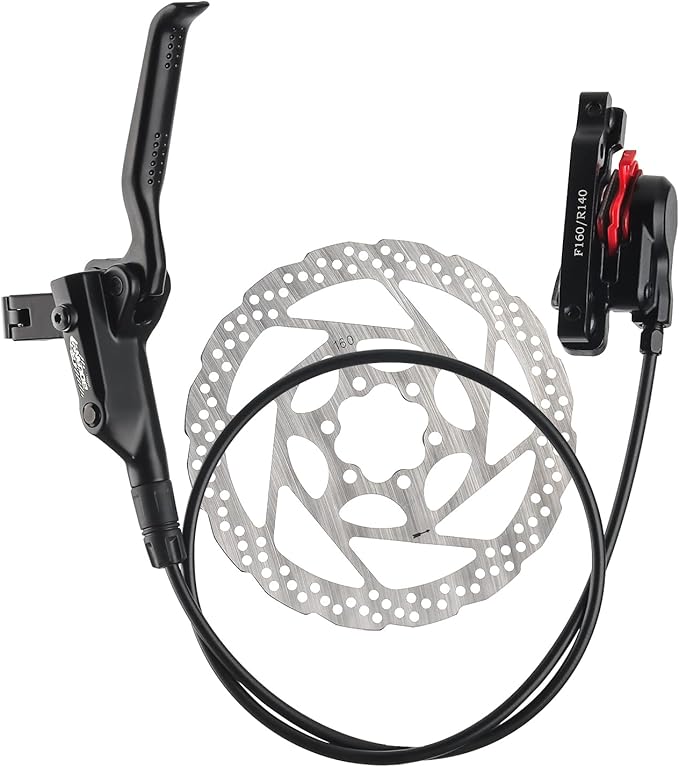BOLANY Disc Brake Sets Oil Hydraulic MTB Bike Aluminum Alloy Front 800mm Rear 1400mm Brake Levers with is/PM Adapter Fit MTB Fat Bike E-Bike Road Bike