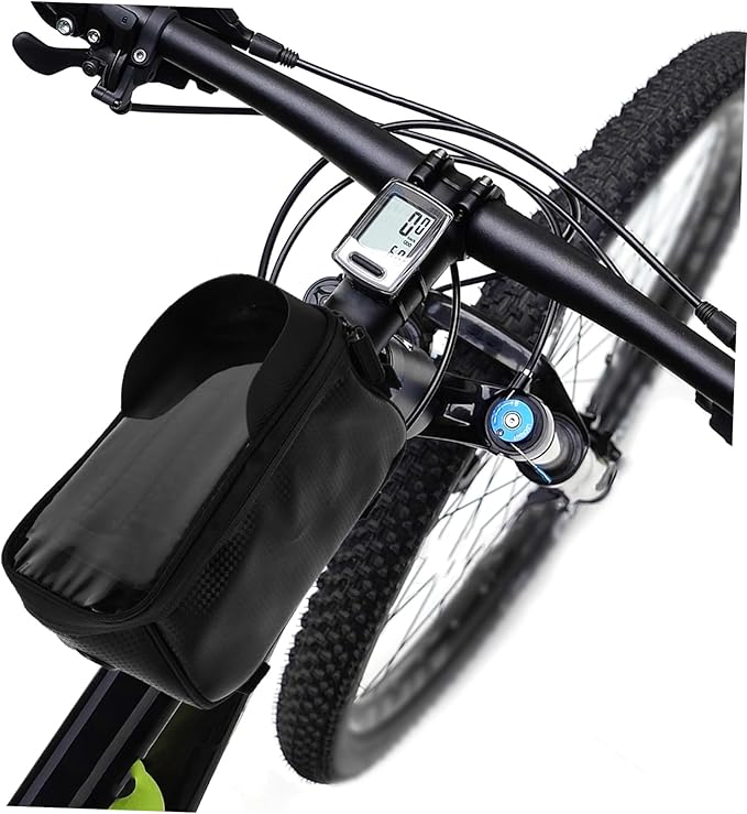 Front Frame Bag Versatile Mountain Bike Top Tube Storage Pouch for Phone and Essentials Rainproof Design for Outdoor Cycling Adventures