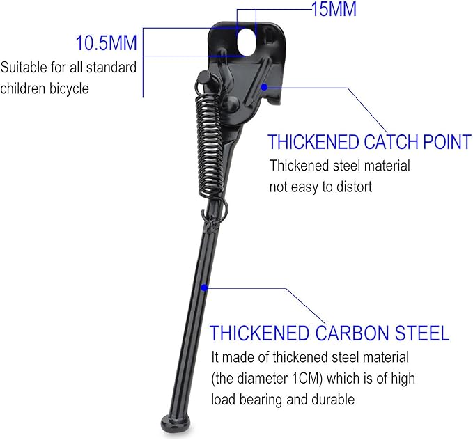 USONG Bike Kickstand Children's Bicycle Kickstand Stand Folding Cycling Center Bracket 12" 14" 16" 18" 20" 22" 24" 26" 28" Bike Racks