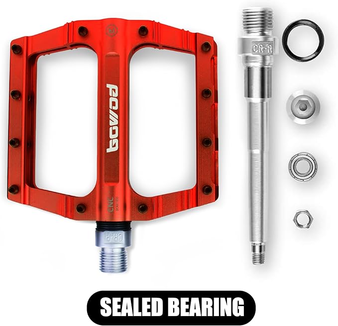 Bike Pedals 9/16" Lightweight Non-Slip Bicycle Platform Pedals - Fits Most Adult Bikes & Mountain Bikes &MTB, Road Bikes and Slip-Resistant Design