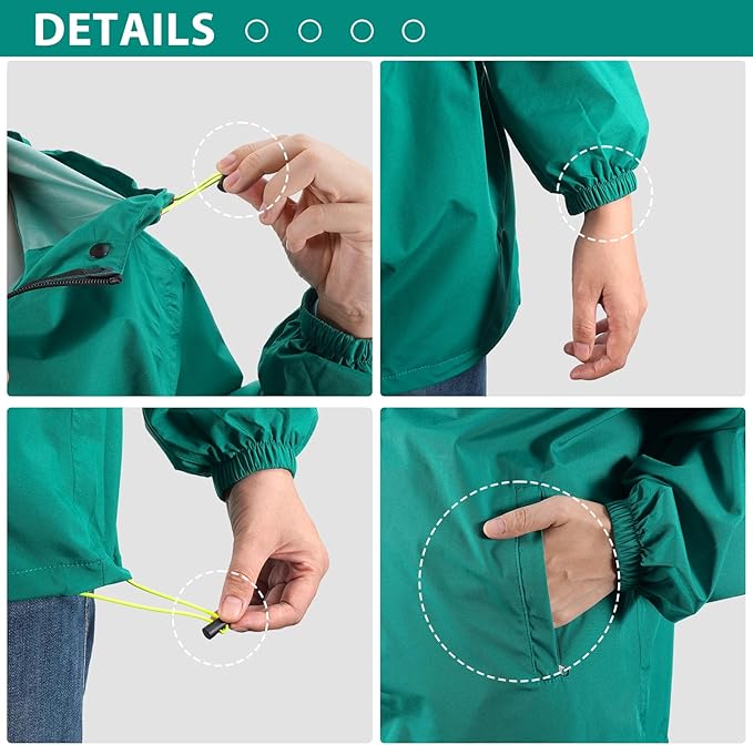 SOPPY Rain Jacket Women Waterproof Jacket With Hood Lightweight Raincoat with Pockets Windbreaker Breathable Rain Coats
