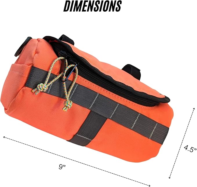 Handlebar Bag (Bikeday Cake) | 2 Liter Capacity | Spacious Bike Bag w/ 2 Extra Long Buckle Straps & 1 Hook-and-Loop Strap | Water Resistant Front Basket | Bike Accessories | Made in USA