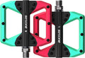 BUCKLOS MTB Flat Pedals Mountain Bike Pedals, 3 Bearings CNC Adult Road Bike Pedals, Bicycle Platform Aluminum Alloy Non-Slip Pedal for Gravel Bike/BMX 9/16"(Black)