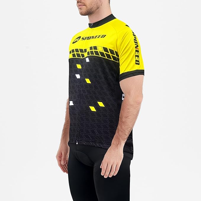 Men Bike Jersey Short Sleeve Road Cycling Shirts Biking Tops Moisture Wicking