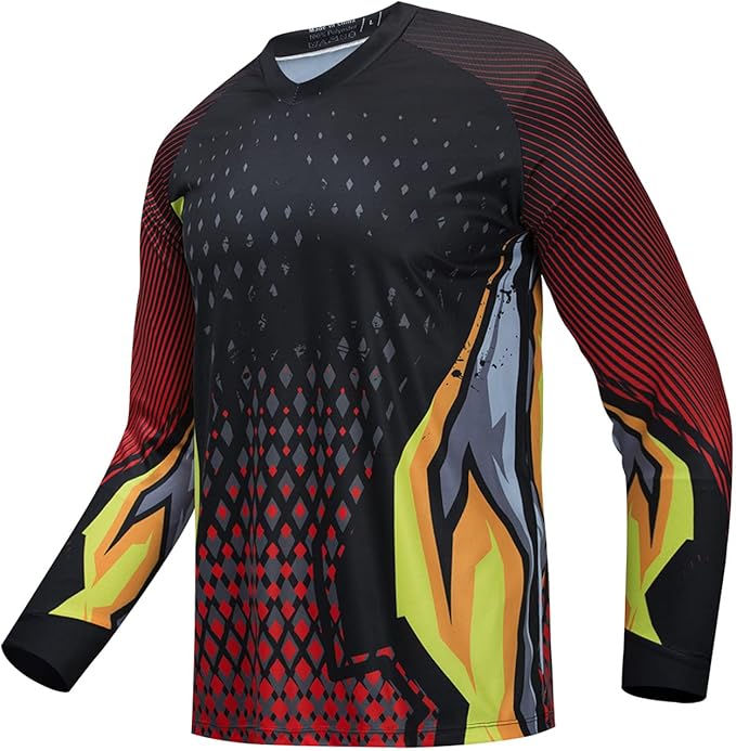 Cycling Jersey Long Sleeve Men's Mountain Bike Motocross Jersey Long Sleeve MTB T-Shirt