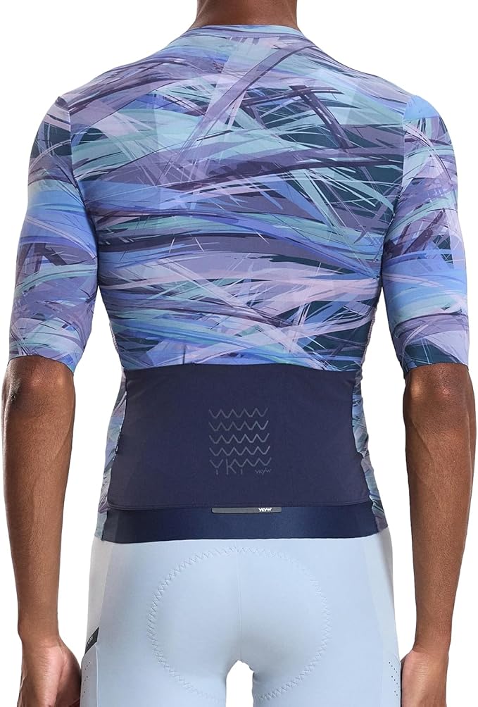 YKYWBIKE Short Sleeve Cycling Jersey Men,Bike Jersey with Pockets,Breathable Biking Shirts for Men Cycling MTB Biker Shirts
