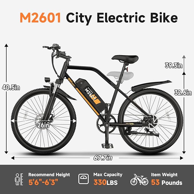 Electric Dirt Bike for Adults - Peak 1500W/3000W Electric Bikes, 48V/52V 15.6Ah/25Ah/40Ah, 50-100 Mile Range(PAS Mode), 16/20 Inch All-Terrain Fat Tire Motorcycle