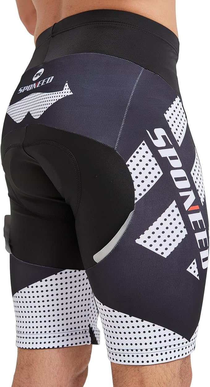 sponeed Men's Cycling Shorts Padded Bicycle Riding Pants Bike Biking Clothes Cycle Wear Tights