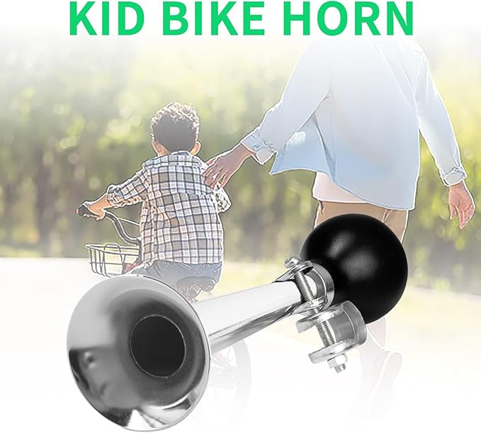 Bugle Horn Kids Bike Horn: Air Horn for Vehicles Bicycles Golf Cart Classic Vintage Aluminum Alloy Bike Horn