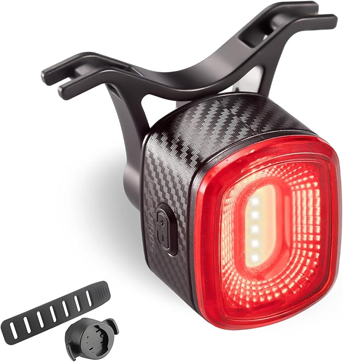 ROCKBROS Smart Bike Tail Light Brake Sensing Bicycle Rear Lights USB Rechargeable IPX6 Waterproof Bright LED Bike Light 260mah Cycling Safety Road BikeTaillight Accessories 4 Modes