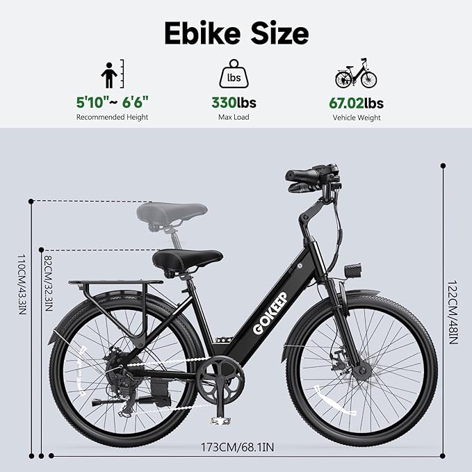 EP26A Step Through Electric Bike – Premium Adult E-Bike with 360° Safety, Peak Power 1000W, Shimano 7-Speed, IPX54 Waterproof Battery, and AI-Assisted Riding Modes