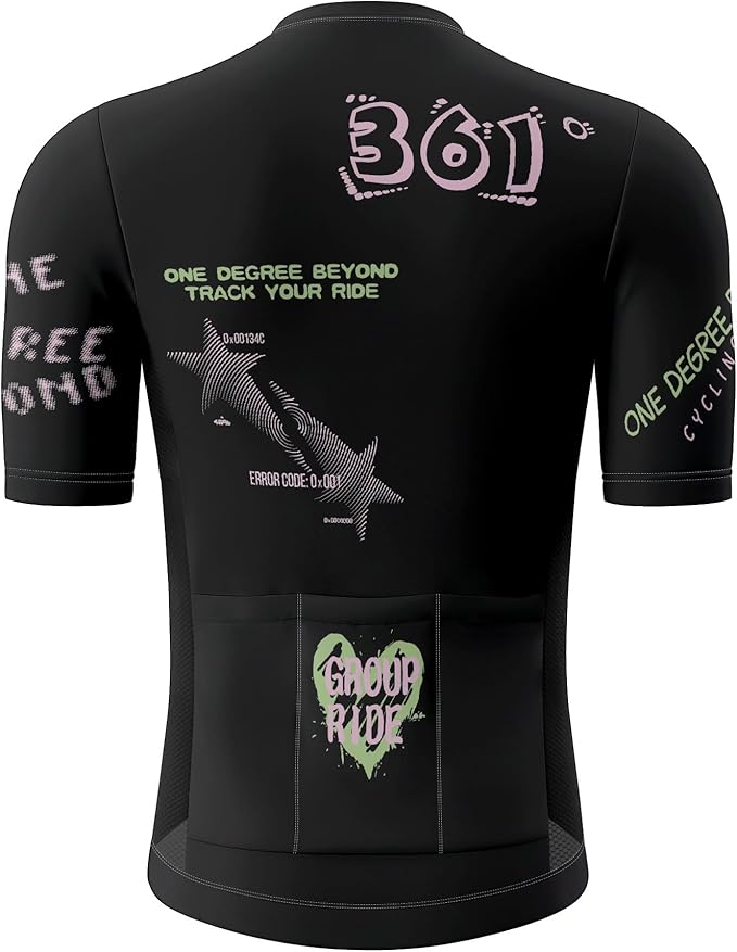 Men's Cycling Jersey Short Sleeve Breathable Quick Dry Bike Shirt Lightweight MTB Road Bicycle Jersey Full Zip 3 Rear Pockets