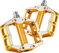 ROCKBROS Mountain Road Bike Pedals Durable CNC Machined Wide Flat Pedal Non-Slip Lightweight Aluminum Alloy，with Smooth Sealed Bearings for 9/16" Bicycle, MTB, E-Bike