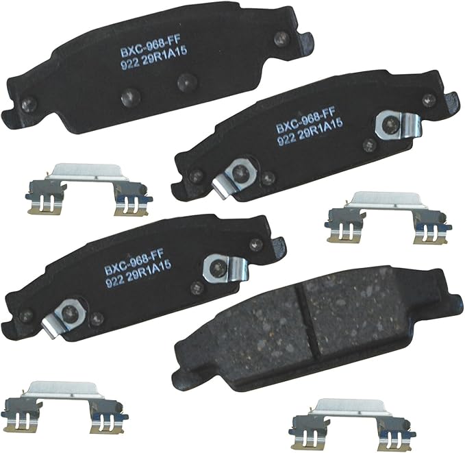 Bendix Premium SBC922 Ceramic Rear Brake Pads for Cadillac CTS 2007-2003, STS 2011-2005, Pontiac Grand Prix 2008-2005