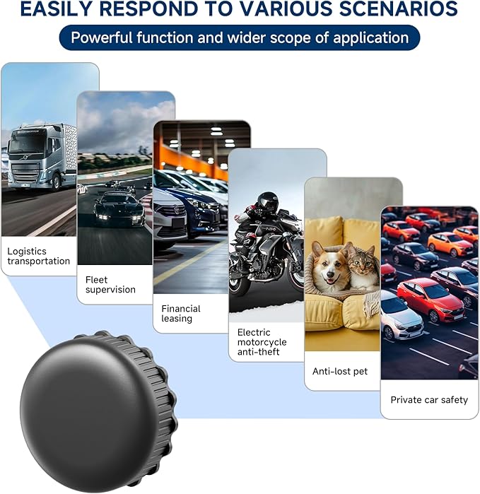 GPS Tracker for Vehicles-Real-Time Mini Magnetic Car Tracker Device with Free App, Hidden GPS Tracking Device for Cars,Trucks,Motorcycles,Kids,Pets|Anti-Theft Vehicle Tracker|No Monthly Fee