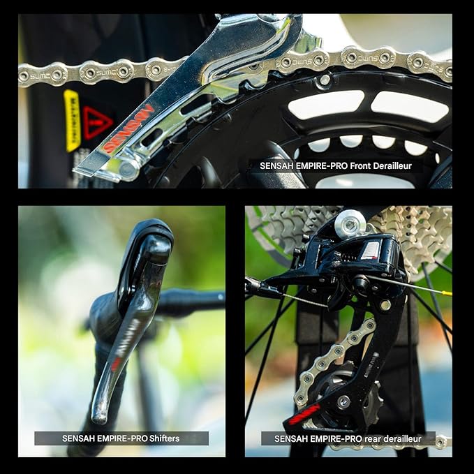 Mercury 6000 Road Bike, Full Carbon Fiber Frame, 24 - Speed SENS AH Shifting System, Hydraulic Disc Brakes, Aerodynamic Design for Men & Women