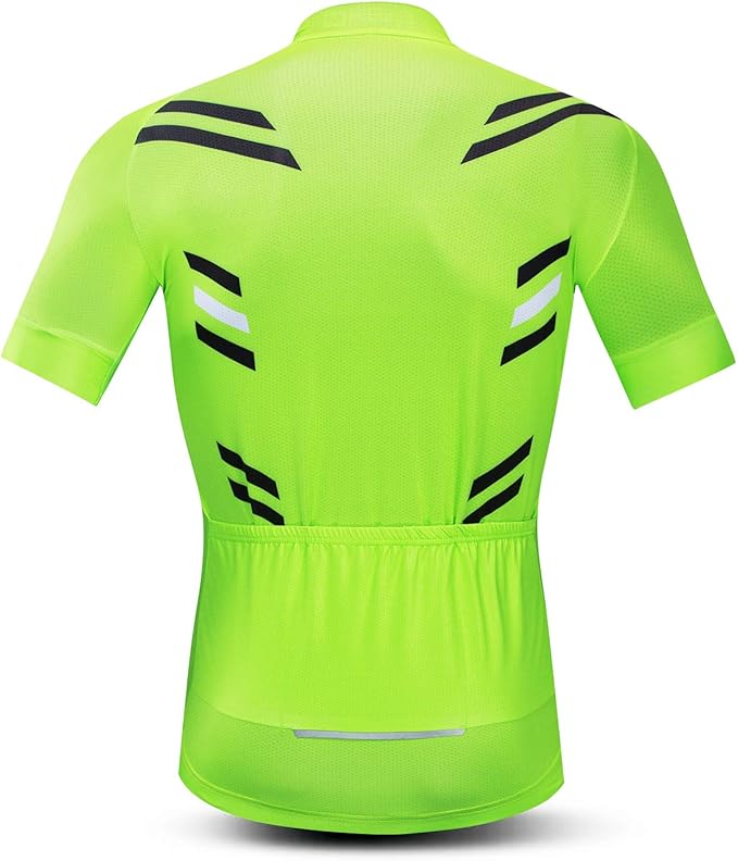 Men's Cycling Jersey Short Sleeve Bike Shirts Bicycle Jacket with Pockets