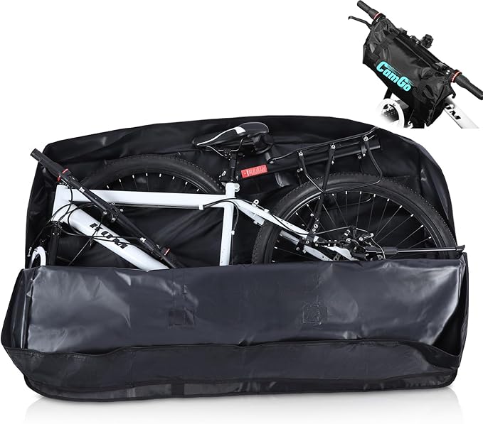 CamGo 26 Inch Folding Bike Transport Bag - Waterproof Bicycle Travel Case Carrier Bag for Train Air Travel