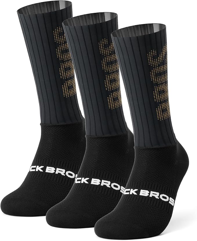ROCKBROS Cycling Compression Socks,Crew Length,Non-Slip,Breathable&Wicking,Road,Bike Sports and Running for Men Women,3-Packs